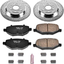 Power Stop K4744 Rear Brake Kit with Drilled/Slotted Brake Rotors and Z23 Evolution Ceramic Brake Pads