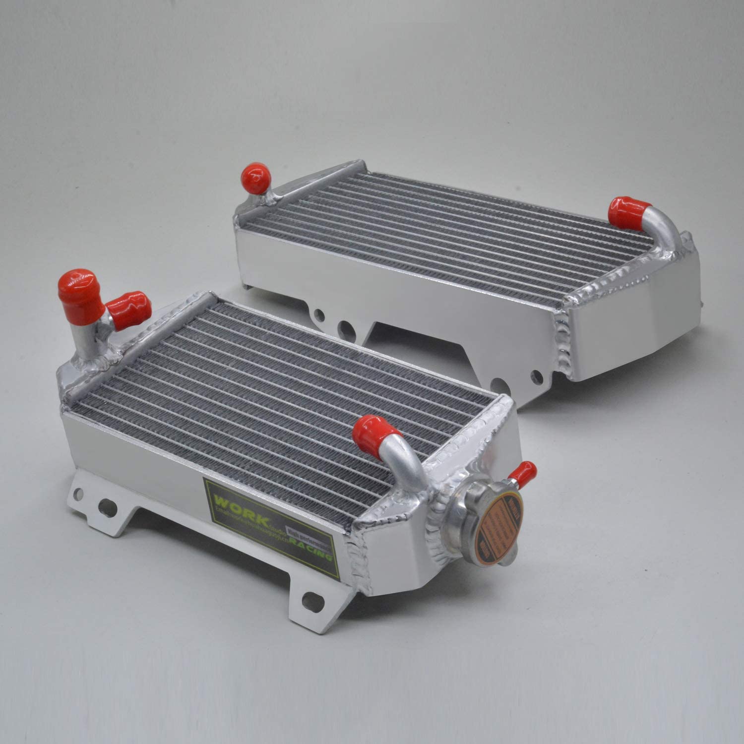 025D Aluminum alloy Radiator Fit Suzuki RMZ450 RMZ 450 2008-2017 2009 2010 2011 2012 2013 2014 2015 2016 (stopper+capless) (stopper+capless)