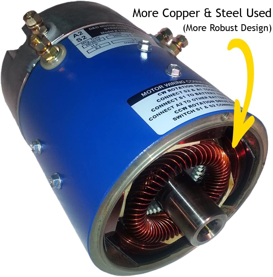 Golf Cart Motors - Club Car Motors (Series) - 170-001-0002-16 MPH - +20% More Torque (Brown Option) 48 or 36 volt Golf Cart Motors