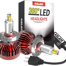 ASLAM H11 LED Headlight Bulb,360°Light Source over 50000 Hours of Lifespan,2 Years of Warranty.(Set of 2)