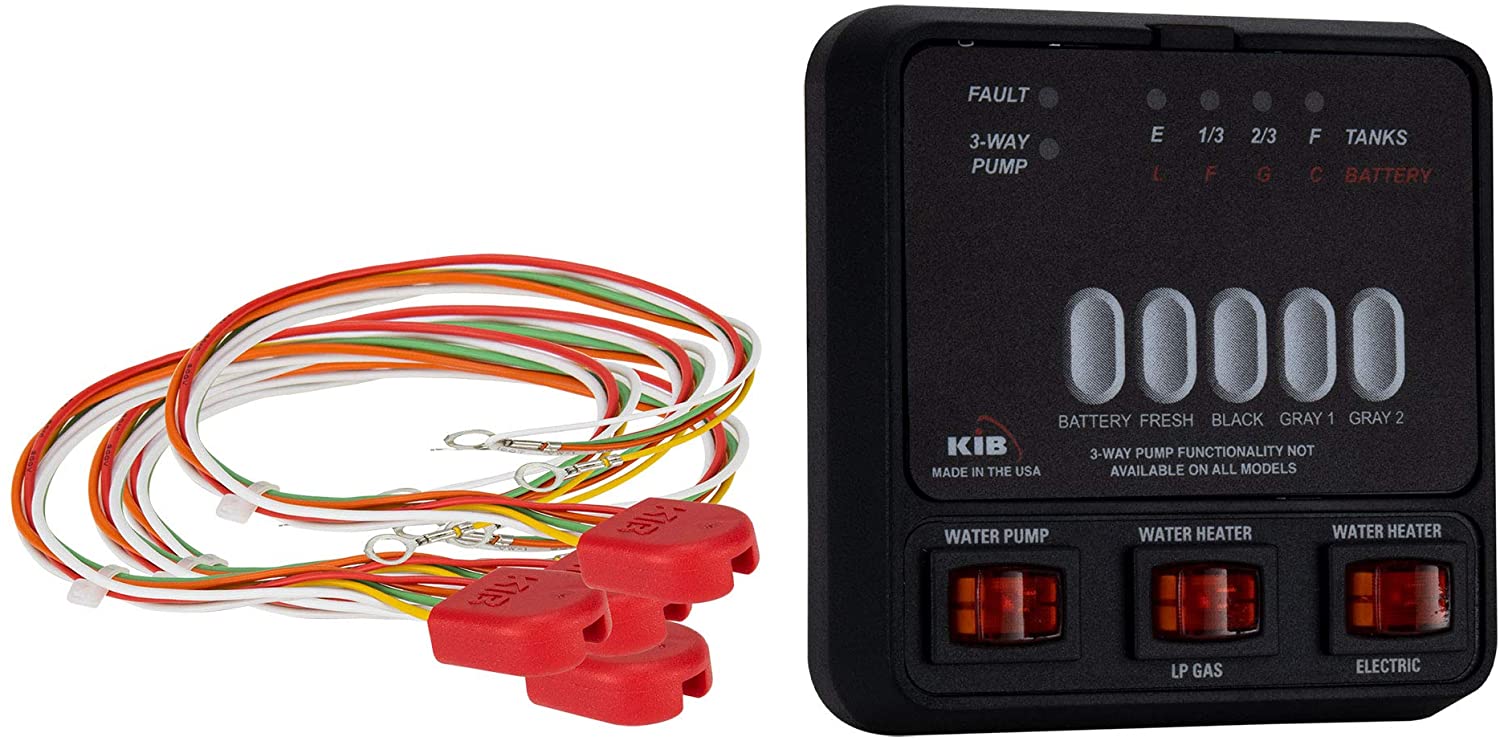 RV Tank Sensor Monitor Panel M25 | KIB Replacement | Panel Only | Level Sensor | Fresh Water or Holding Tank Level Sensor (Black)