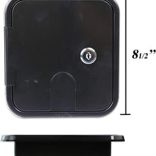 RV Camper Trailer Motorhome Power Cord Hatch Electrical Access Door (Black-1801LB)