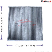 POTAUTO MAP 1022C (CF11173) Activated Carbon Car Cabin Air Filter Compatible Aftermarket Replacement Part