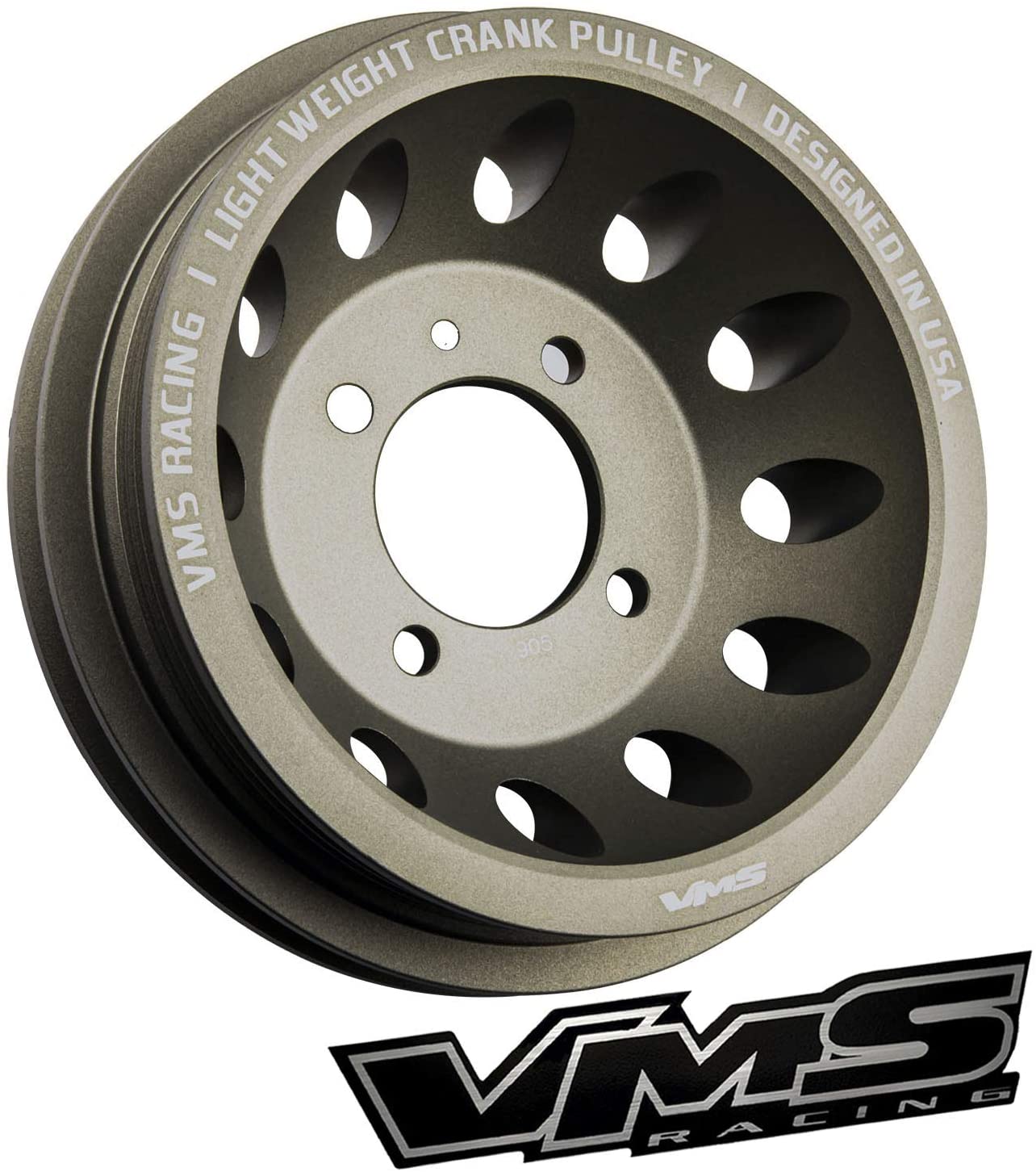 VMS RACING 90-93 Light Weight Billet Aluminum Crankshaft CRANK PULLEY Compatible with Mazda Miata 1990-1993 1.6L B6ZE Engine with LONG NOSE CRANK (ONLY) OEM SIZE (uses same belts)