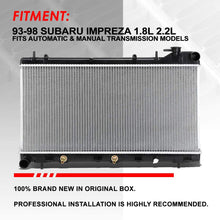 1574 Factory Style Aluminum Radiator Replacement for 93-98 Subaru Impreza 1.8L/2.2L AT/MT