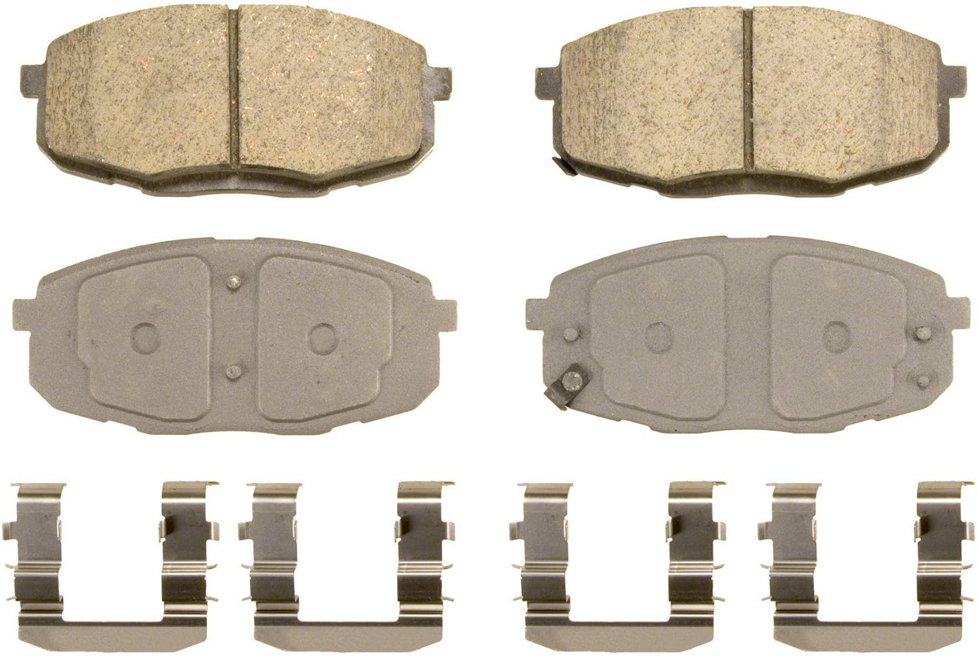 Wagner ThermoQuiet QC1397 Ceramic Disc Pad Set With Installation Hardware, Front