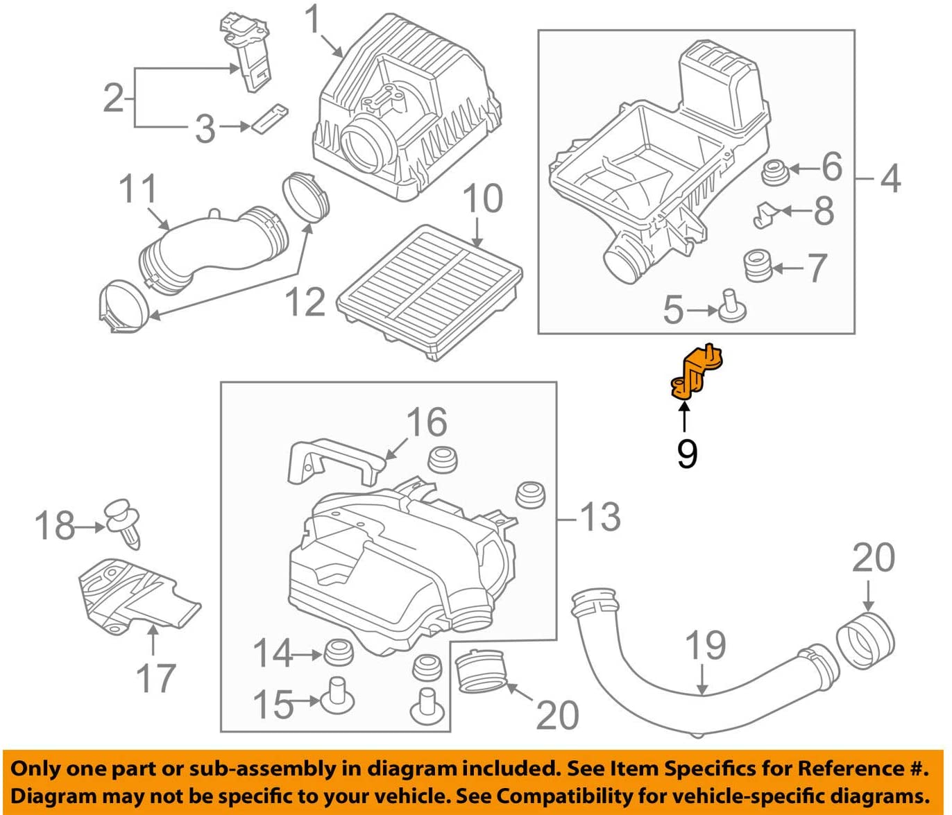 Genuine Honda 17211-RW0-A00 Air Cleaner Stay