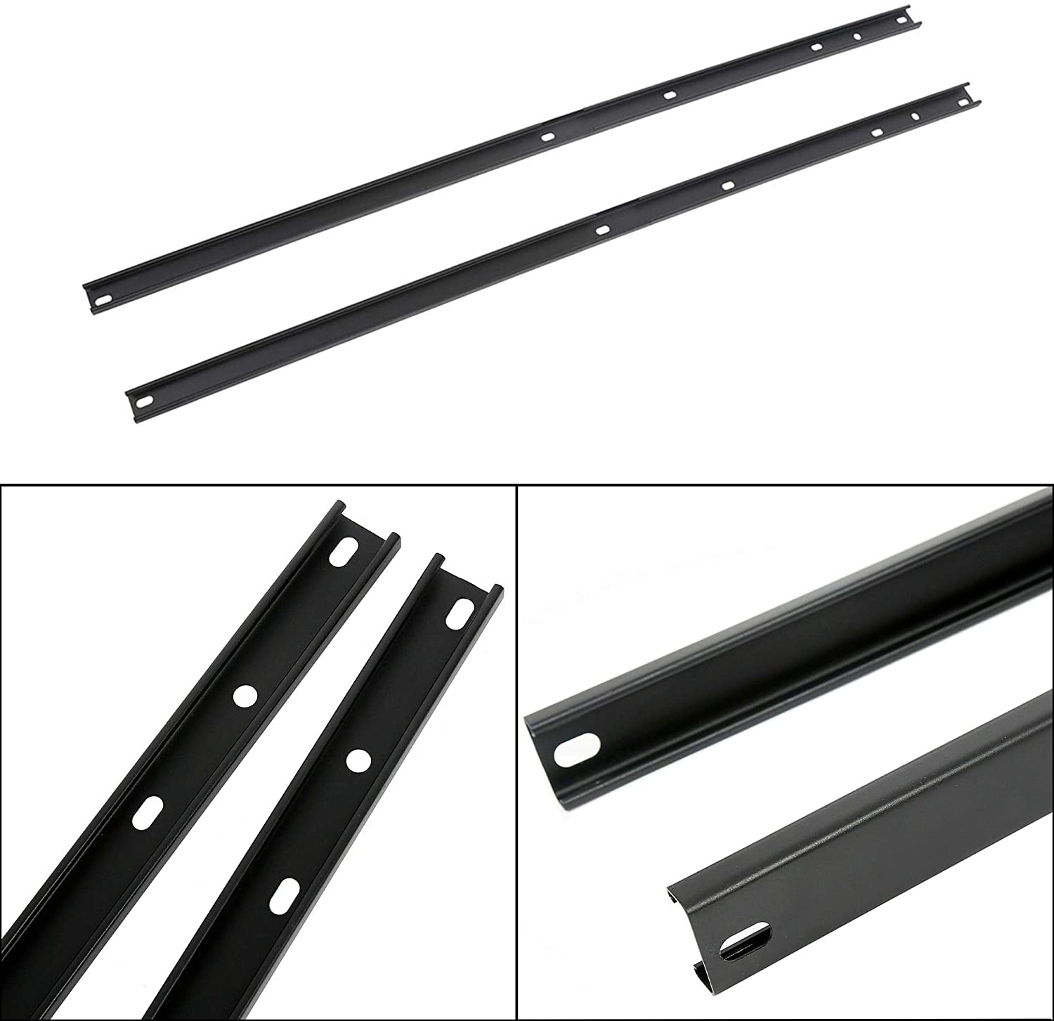 LONGKEES Black Aluminum Roof Rack Cross Bars Side Rail Package for 2009-2017 Traverse (Side Rails) 19244264