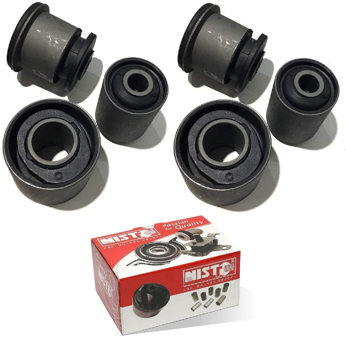 NISTO 6 Front Lower Control Arm Bushing Compatible With Suitable For 2011-2014 Jeep Grand Cherokee Dodge Durango