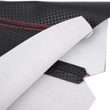 Qiilu Universal Car Manual PU Leather Gear Gaiter Shift Shifter Boot Replacement Red Stitch Gear Gaiter Boot Cover