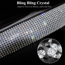 New Diamond Leather Steering Wheel Cover with Bling Bling Crystal Rhinestones, Universal Fit 15 Inch Anti-Slip Wheel Protector for Women Girls,Black