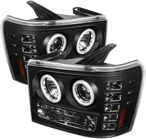 Spyder Auto PRO-YD-GS07-CCFL-BK GMC Sierra 1500/2500/3500/GMC Sierra Denali Black CCFL LED Projector Headlight