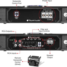 Planet Audio AC5000.1D Class D Car Amplifier - 5000 Watts Max Power, 1 Ohm Stable, Monoblock, Mosfet Power Supply, Remote Subwoofer Control