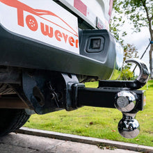 Towever 84180 2 inches Class III/IV Trailer Hitch Tri Ball Mount with Hook (Hollow Shank Tow Hitch, Black&Chrome)