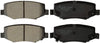 KFE KFE1274-104 Ultra Quiet Advanced Premium Ceramic Brake Pad Rear Set for: 2007-2017 Jeep Wrangler, 2008-2012 Liberty; 2007-2011 Dodge Nitro
