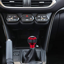 Bashineng 5 Speed Leather Transmission Shift Handle, Gear Stick Shifter Knob Fit Most Manual Cars (Red)