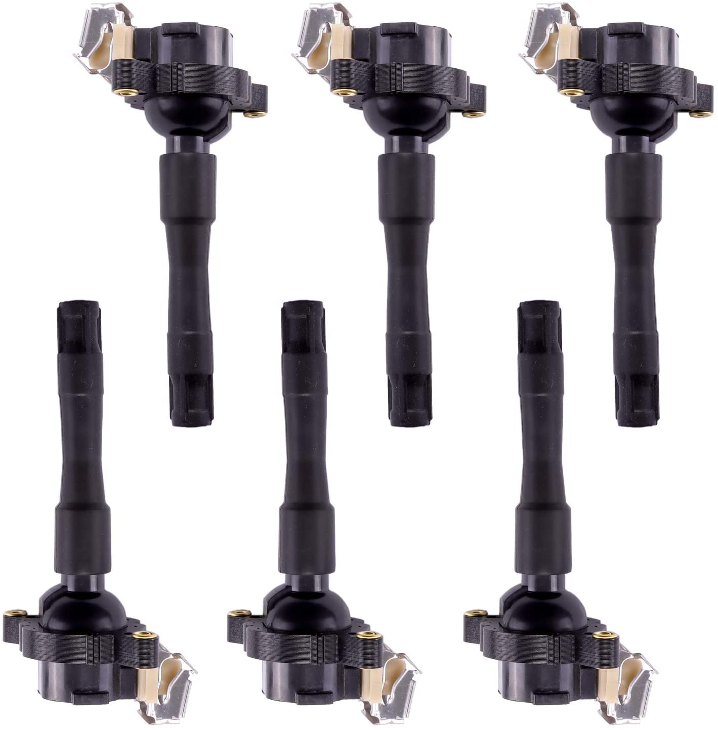 MAS Performance Ignition Coil Pack Compatible With BMW 328I 528I M3 Z3 E36 E46 E31 E38 E39 E53 E721 E720 E383 Land Rover 2.5L 2.8L 3.0L 3.2L 5.4L fit C1239 UF-300 UF-354 (6)