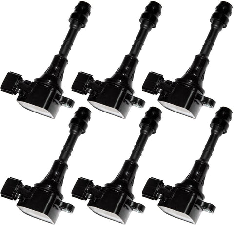 MAS Set of 6 UF349 Ignition Coils Compatible with Nissan Infiniti Suzuki Altima Frontier Maxima Murano Pathfinder Quest Xterra V6 3.5L 4.0L C1406 50075 5C1403