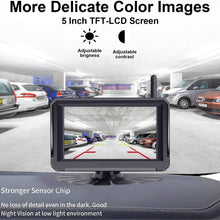 LeeKooLuu HD 1080P Wireless Backup Camera Monitor Kit Digital Signals Two Video Channels Driving Hitch Rear/Front View Observation System for Trucks,Campers,Van,Cars Night Vision DIY Guide Lines