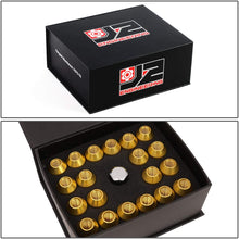 J2 Engineering 7075 Replacement forged Aluminum M12X1.5 20Pcs 50mm Long Open End Lug Nut Set w/Turner (Red)