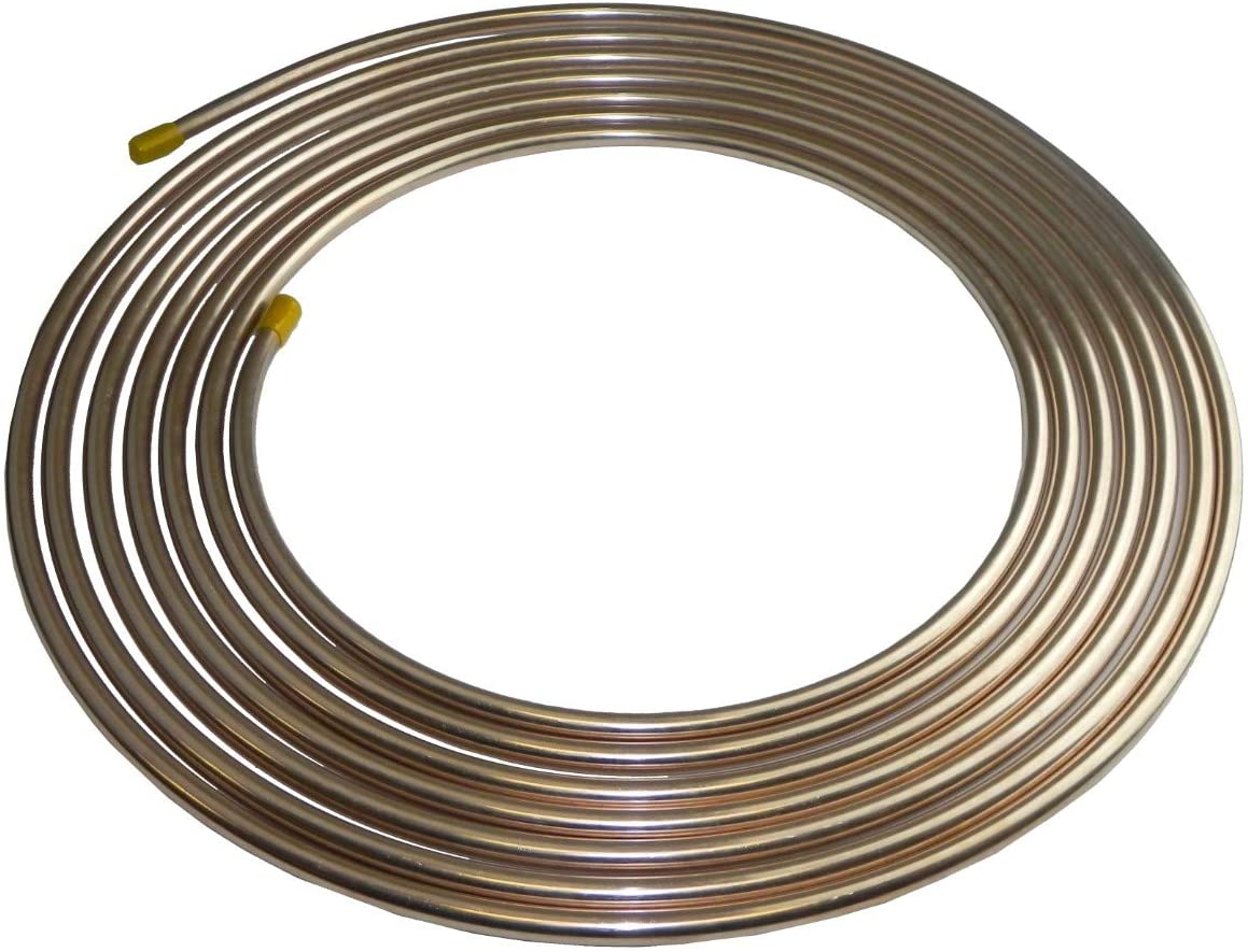 Copper Nickel Brake Fuel Line Tubing Kit 3/8 OD 25 Ft Coil Roll INLINE TUBE (L-5-4)