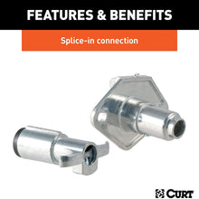 CURT 58671 Vehicle-Side and Trailer-Side 4-Pin Round Wiring Harness Connectors