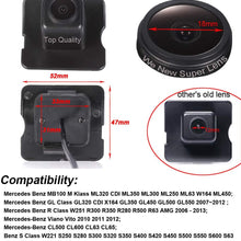Backup Camera with Waterproof HD Night Vision Rear View Camera and 170 Degree Super Wide Angle Reverse for Mercedes Benz MB100 M Klass/GL Class/R Class/Viano Vito /CL500 CL600 CL63 CL65/S Class