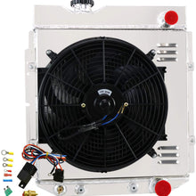 ALLOYWORKS 3 Row All Aluminum Radiator+Shroud Fan+Relay For 1964-1966 Ford Mustang /1963-1965 Falcon Comet AT/MT V8