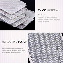 Swpeet 20Pcs Universal Red + White Plastic Rectangular Stick-on Car Reflector Sticker, Door Reflectors Interior Red + White Compatible Warning Plate Adhesive Reflector for Most Car