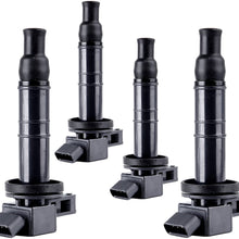 FINDAUTO Pack of 4 Ignition Coil Fits for Lexu-s HS250H/P-ontiac Vibe/Scio-n TC/Toyot-a 2001-2012 Replacement with OE: UF333 C1330