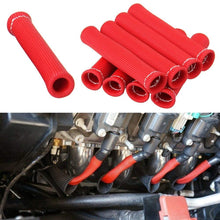 CarBole 8PCS Car 1200 Degree Spark Plug Wire Boots Heat Shield Protector Sleeve Cover fit for SBC BBC 350 454 Titanium