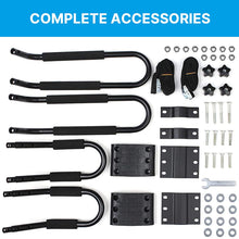 Universal Foldable Kayak Canoe SUP Carrier J Shape Kayak Rack for Canoe SUP, Kayaks, Surfboard and Ski Board Rooftop Mount on SUV, Car and Truck (2pcs)