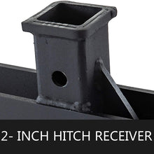 Mophorn Heavy Duty Trailer Hitch Receiver, Standard 2 Inch Hitch Receiver, Forklift Skid Steer Adapter Forklift Panel Towing Attachment, in Black and Steel