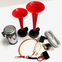 Dual Trumpet Horn Powerfull Super Loud Heavy Duty Super Strong Air Compressor Kit Car Truck Boat Train 135dB - House Deals