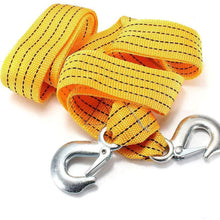 Wangyihan 300cm Yellow car NylonTow Rope durableStraps with forging Iron Hook