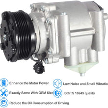 AUTEX AC Compressor & A/C Clutch CO 11155C 57887 Compatible with Versa 2007 2008 2009 2010 2011 1.8L Compatible with Tiida 2007 2008 2009 2010 2011 2012 2013 2014 2015 1.8L