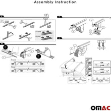 Roof Rack Cross Bars Lockable Luggage Carrier Smooth Roof Cars | Fits Alfa Romeo 147 3Door 2000-2010 Black Aluminum Cargo Carrier Rooftop Bars | Automotive Exterior Accessories