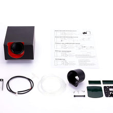 Turbo Boost/Vacuum Gauge Kit 30 PSI Tinted 7 Color - Includes Mechanical Hose & T-Fitting - Black Dial - Smoked Lens - for Car & Truck - 55mm