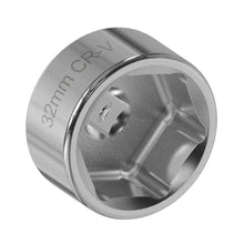 32mm Oil Filter Wrench, Oil Filter Socket with 3/8" Drive 6 Points Oil Filter Cap Removal Tool,