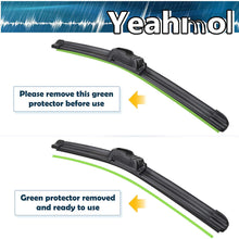 Windshield wiper blades, 26" + 19" Inch Bracketless Beam J U Hook Wiper Blades by YEAHMOL (set of 2)