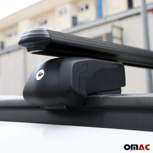 OMAC Auto Exterior Accessories Roof Rack Cross Bars | Adjustable Aluminum Black Cargo Carrier Rooftop Luggage Crossbars Fits Audi e-tron 2019-2021