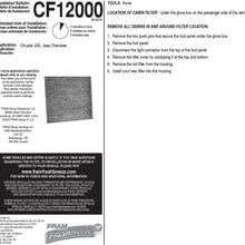 FRAM Fresh Breeze Cabin Air Filter Replacement for Car Passenger Compartment w/ Arm and Hammer Baking Soda, Easy Install, CF11182 for Select Acura and Honda Vehicles