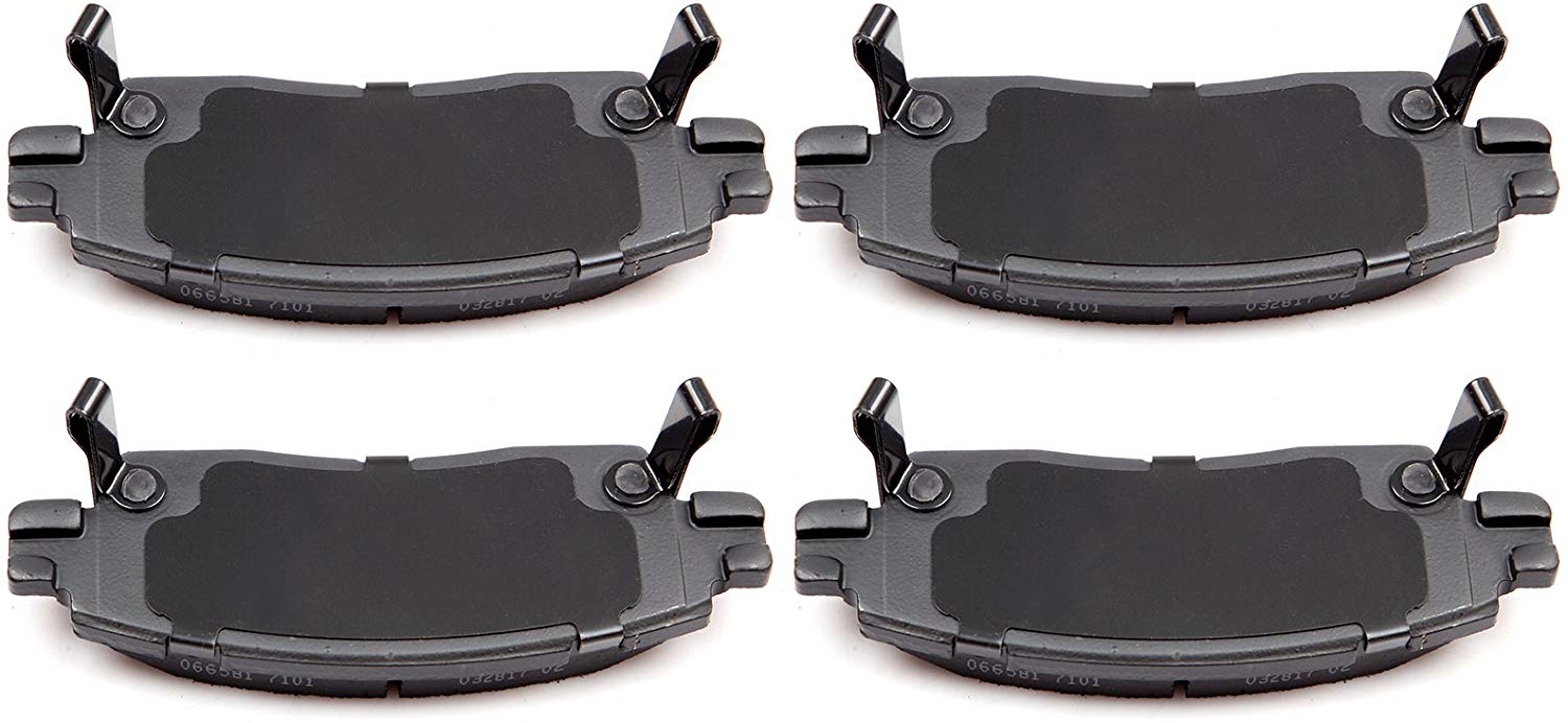 Ceramic Discs Brake Pads,SCITOO 4pcs REAR Disc Brake Pad Kit fit Buick Enclave/Rainier,Chevy SSR/Trailblazer/Trailblazer EXT/Traverse,GMC Acadia/Envoy/Envoy XL/Envoy XUV,Olds Bravada,Isuzu,Saab,Saturn
