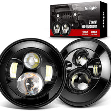Nilight Led Pods 2PCS 18W 1260LM Spot Led Off Road Lights Super Bright Driving Fog Light Boat Lights Driving Lights Led Work Light SUV Jeep Lamp, 2 Years Warranty