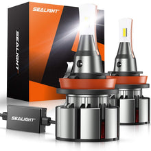 SEALIGHT H11/H8/H9 LED Headlight Bulbs, Laxmas L2 Series Low Beam/Fog Light, 360-degree Illumination, 200% Brightness, 6000K Daylight Effect, Canbus Error Free, Easy Installation, Pack of 2