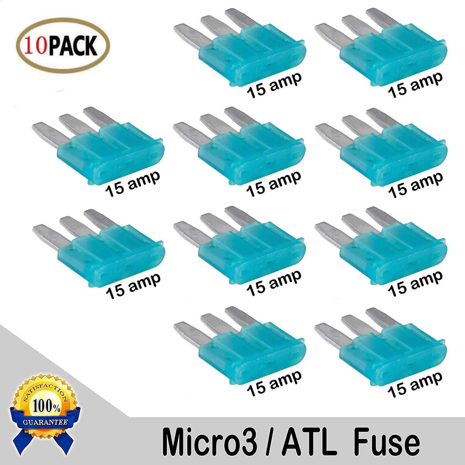 10 Pack 7.5 AMP APT ATR Micro3 Blade Fuse Car Truck Boat Marine RV