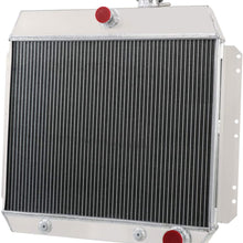 CoolingSky 4 Row All Aluminum Radiator for 1949-54 Chevy Bel Air/Sedan Delivery/Styleline Deluxe 6Cyl - Direct Replacement