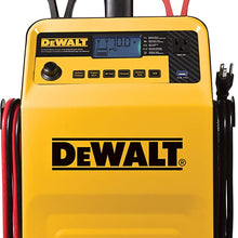 DEWALT DXAEC210 70 Amp Rolling Battery Charger: 210 Amp Engine Start, 2 Amp Maintainer, 120V AC Outlet, 3.1A USB Port, Battery Clamps