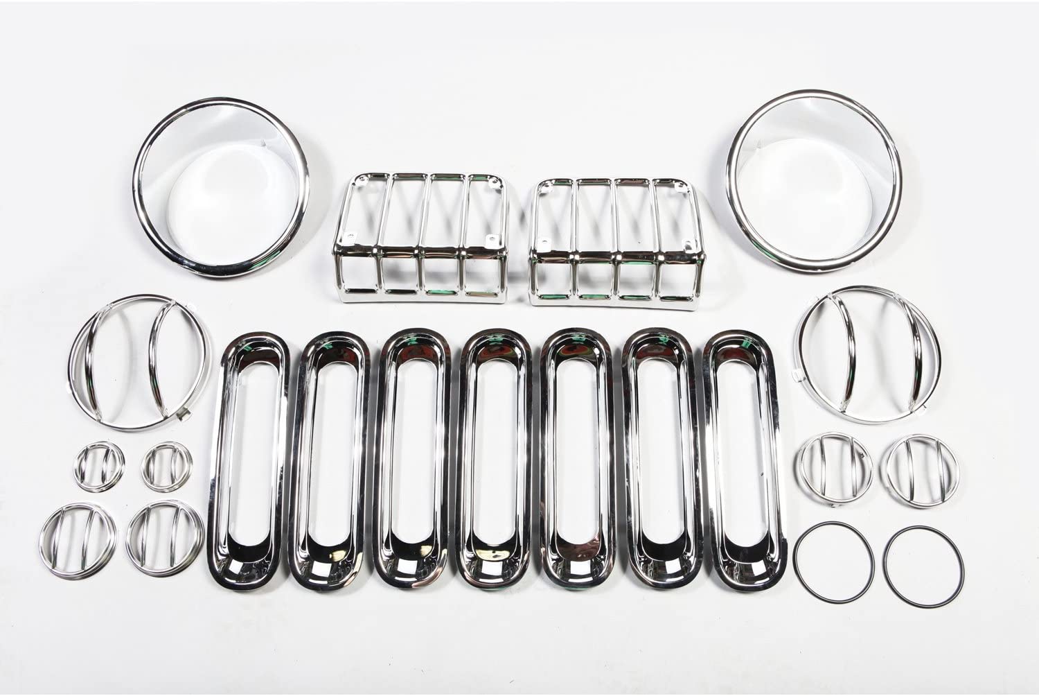Rugged Ridge 12496.10 Euro Guard Kit, Stainless Steel, 19 Piece; 07-18 Jeep Wrangler JK/JKU