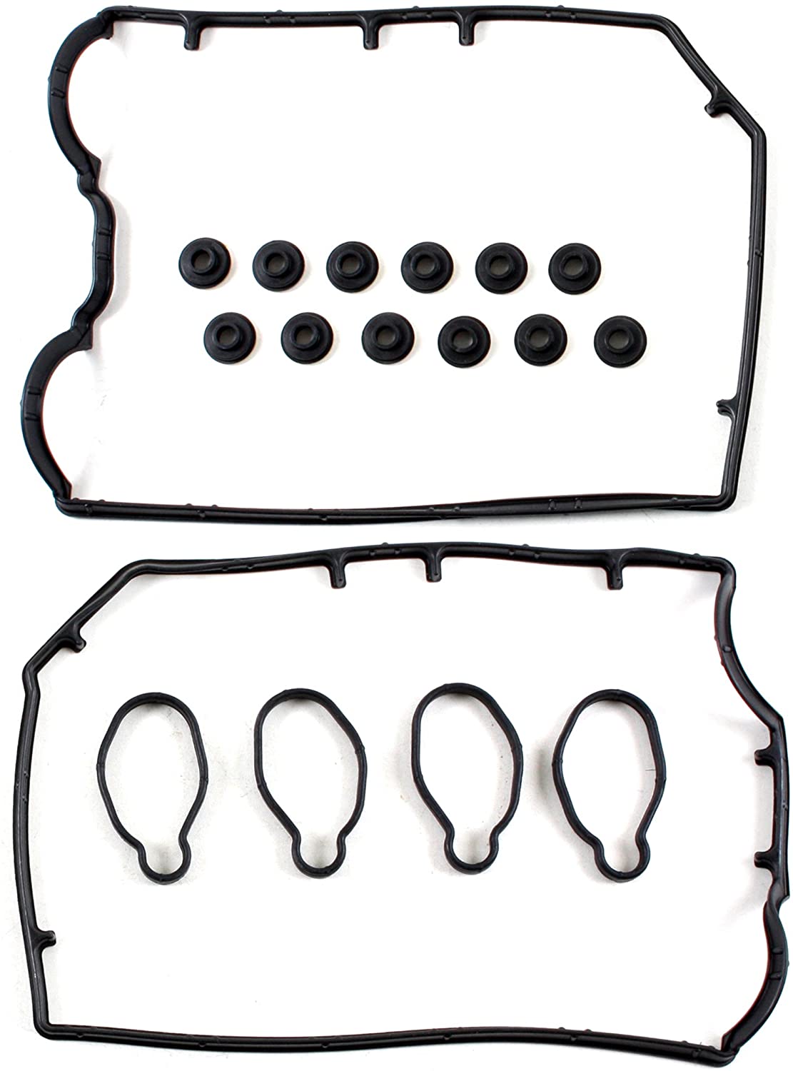 CNS Engine Valve Cover Gasket Set (With Spark Plug Tube Seals and Grommets) Compatible with 97-99 SUBARU 2.5L 2458CC H4 DOHC (16 Valve) EJ25D